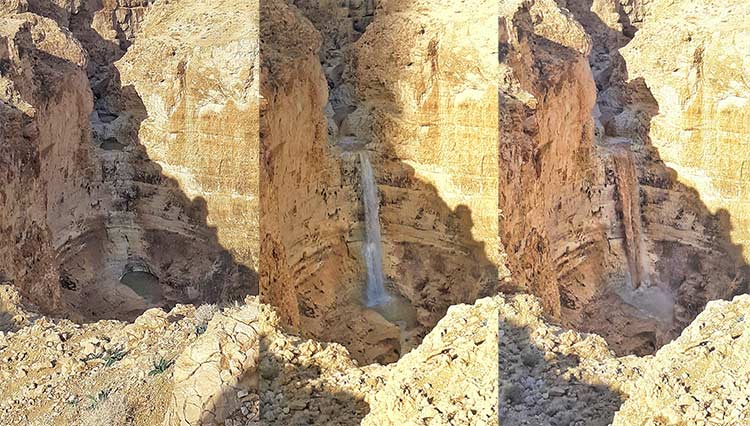 גל ראשון של שטפון בנחל צאלים